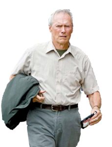 CLINT EASTWOOD stars as Walt Kowalski in Warner Bros. Pictures’ and Village Roadshow Pictures’ drama “Gran Torino,” distributed by Warner Bros. Pictures. PHOTOGRAPHS TO BE USED SOLELY FOR ADVERTISING, PROMOTION, PUBLICITY OR REVIEWS OF THIS SPECIFIC MOTION PICTURE AND TO REMAIN THE PROPERTY OF THE STUDIO. NOT FOR SALE OR REDISTRIBUTION.