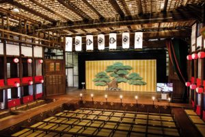 Kotohira, Februray 16 2014 - The Konpira Grand Theatre , also known as the Kanamaru-za is a restored Kabuki theatre. It was originally constructed in 1835 and is the oldest kabuki theatre in Japan.