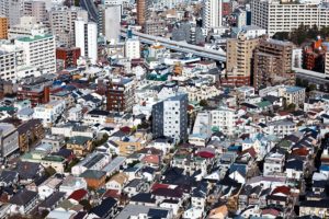 Tokyo, March 2012 - View over the eastern part of the Ebisu area.