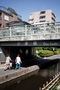 Tokyo, May 17 2013 - Small canal in Koto ward area.