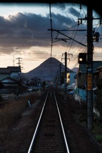 Kagawa prefecture, Februray 15 2014 - On the Kotoden Retro train, a special historical train, Kotoden Kotohira line.