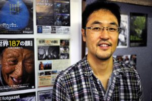 Journalist Takeharu WATAI at his Asia Press International office downtown Tokyo...