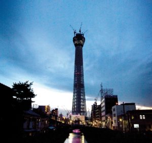Tokyo, July 27 2010 - Tokyo Sky tree in the Sumida district. Under construction but already reaching 398 meters-high, the tower is the highest building in Japan. It will be completed in spring 2012.