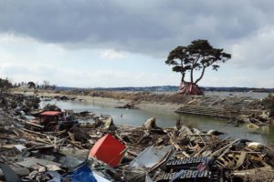 Around Yuya's home..Yuya KIKAWADA, 27, Math and english teacher..His house in Higashi-Matsushima was destroyed by the March 11th Tsunami. Since then he's been looking for his mother who was working near by at an old people's home.when the big wave came...
