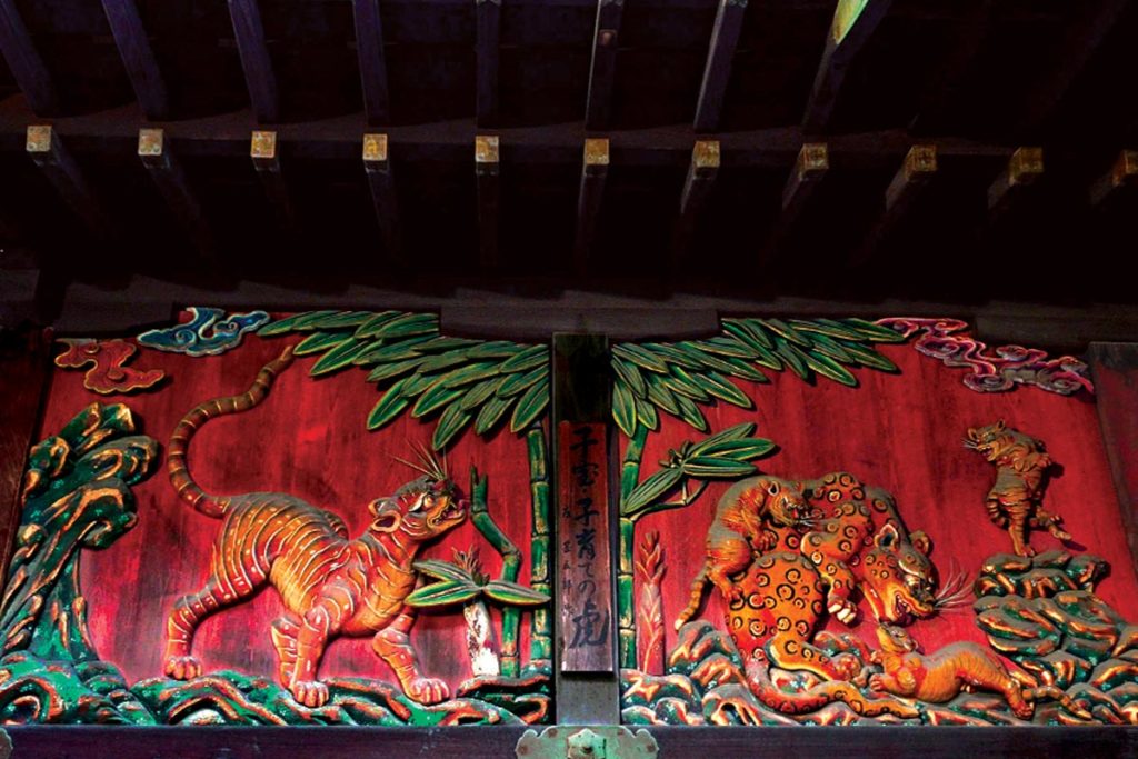 Tigres du sanctuaire de Chichibu jinja