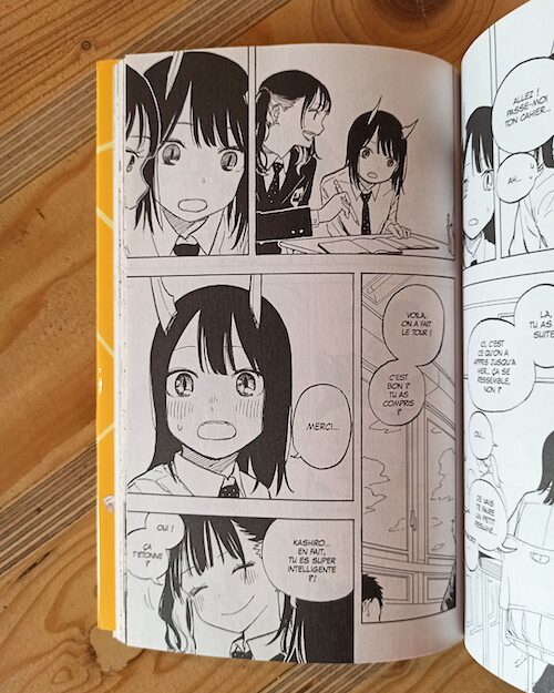Ruri se fait aider par Airi Kashiro pour ses devoirs à l'école, Ruridragon tome 1