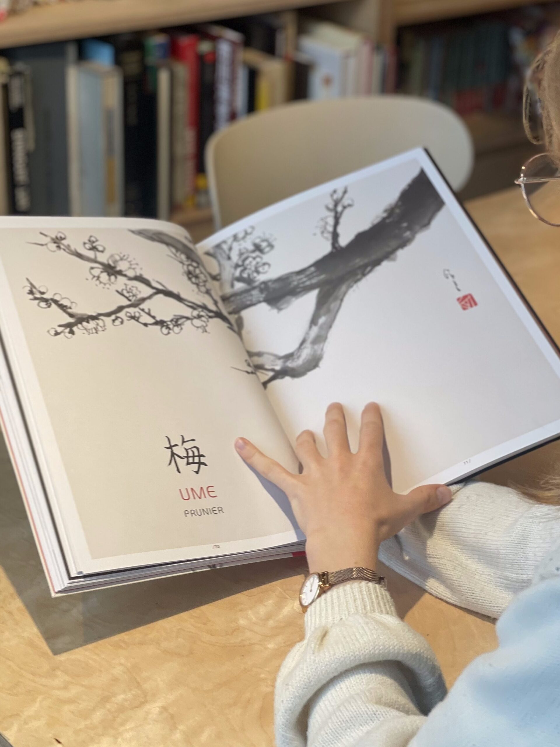 Prunier, sumi-e