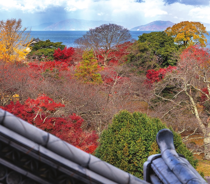 Le lac Biwa, château de Hikone, Shiga.